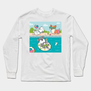 Party Pet Beach Swiming Long Sleeve T-Shirt